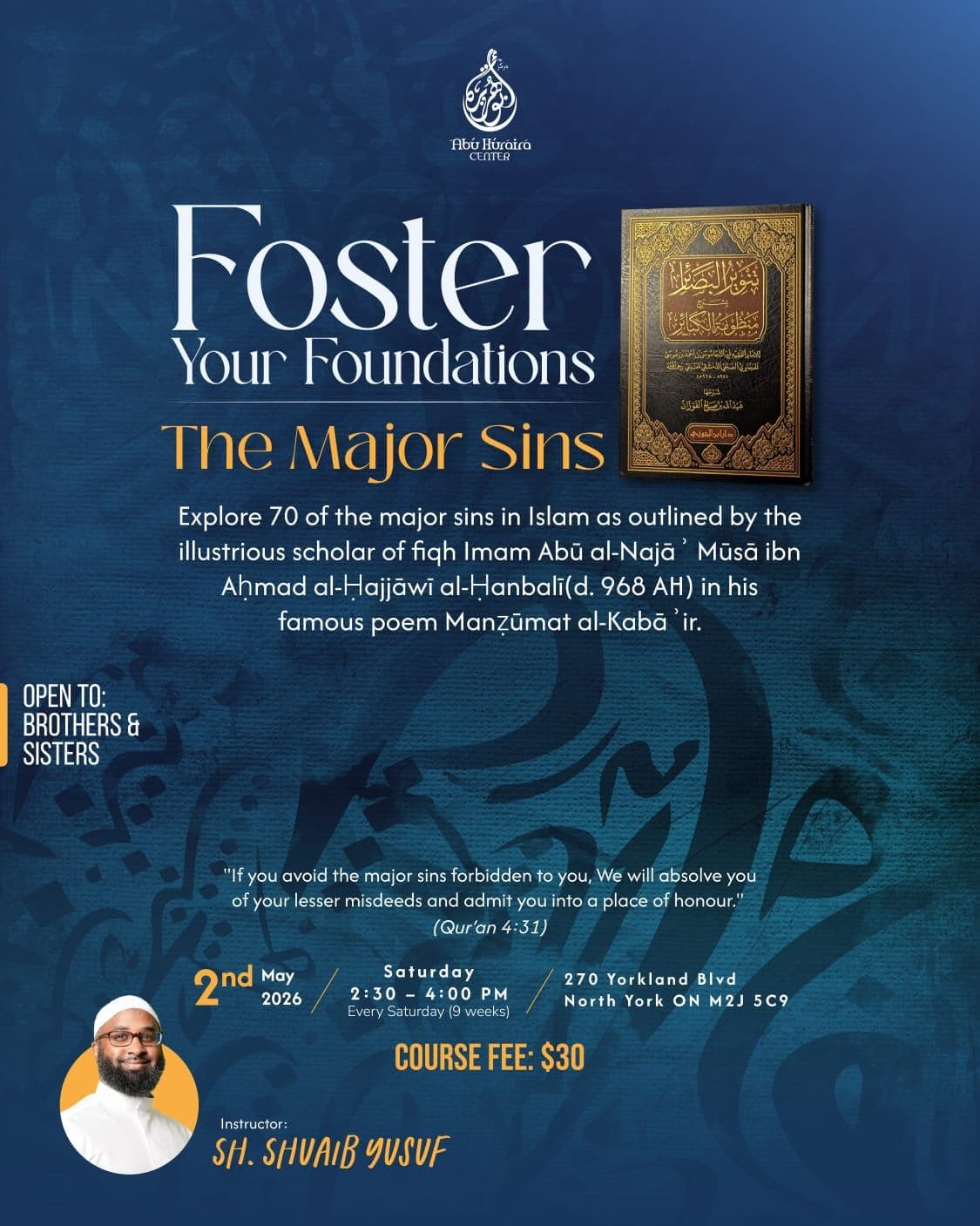Foster Your Foundations: The Major Sins